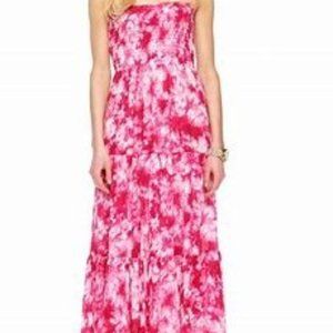 Michael Kors Silk Strapless Maxi Dress